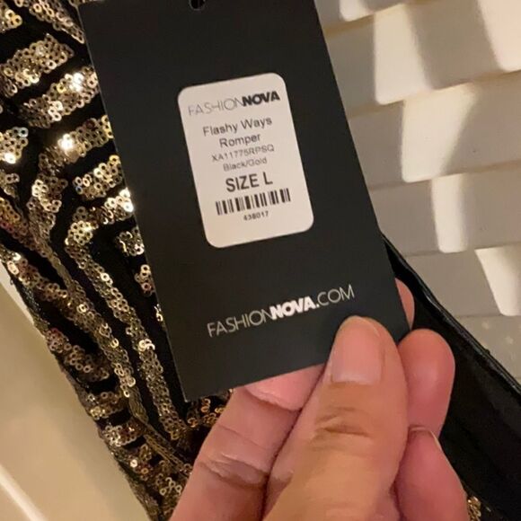 WOW 🤩 NWT Flashy Ways Romper by Fashion Nova. Dance 🪩 💃 🌙 Away! - Picture 13 of 16